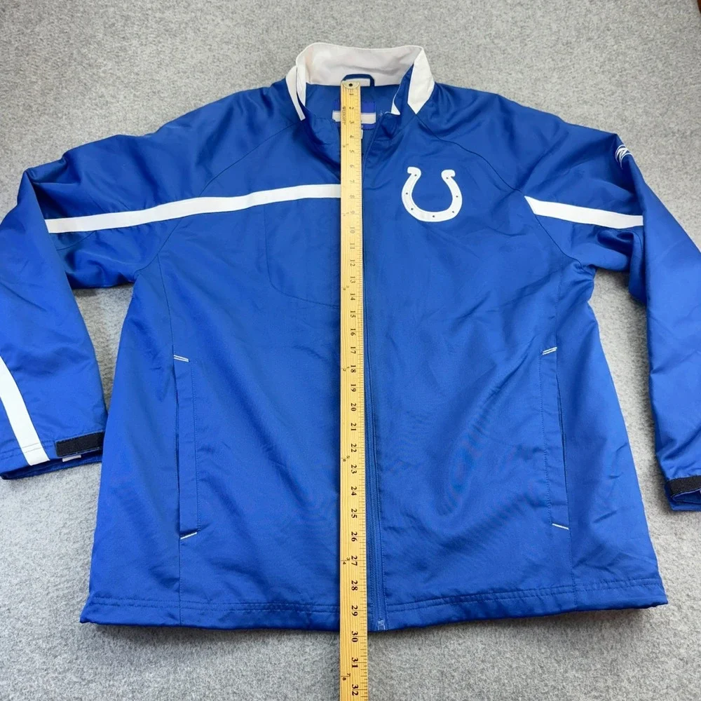 Reebok NFL Indianapolis Colts‎ On‑Field Windbreaker Jacket Men's Large Blue ZIP